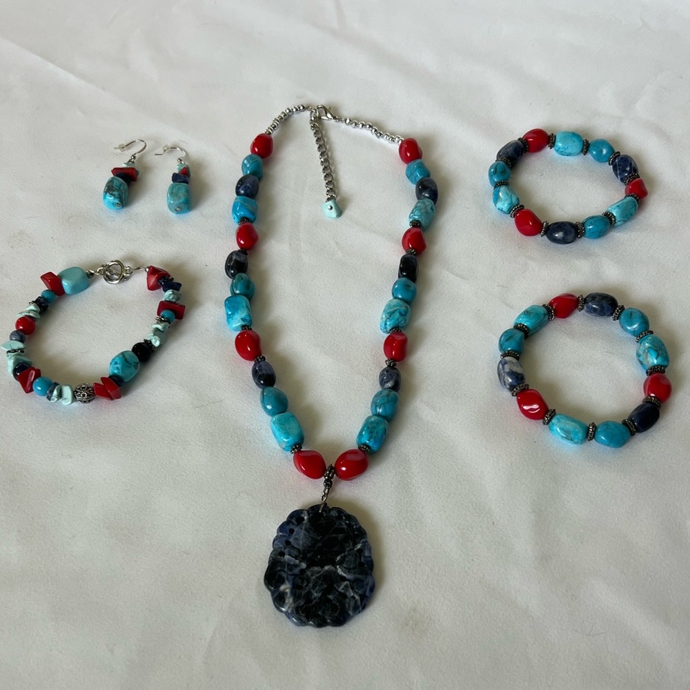 Stone & Bead Jewelry Set